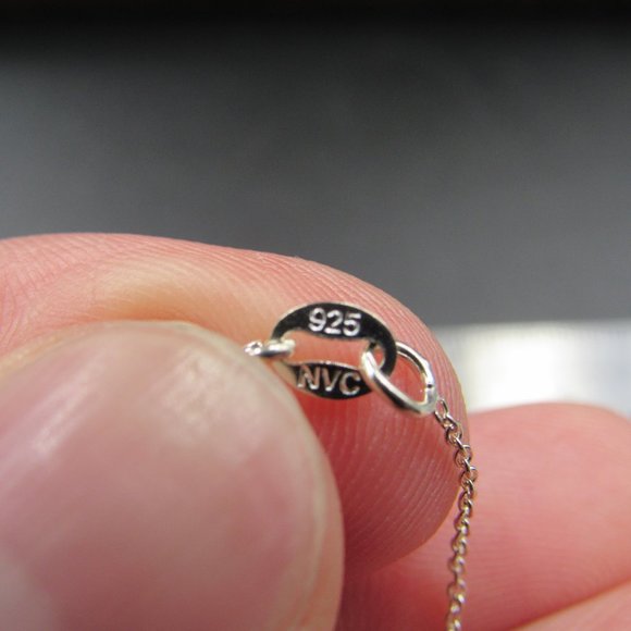 18" Sterling Silver Large Real Pearl & CZ Necklace - Picture 4 of 6